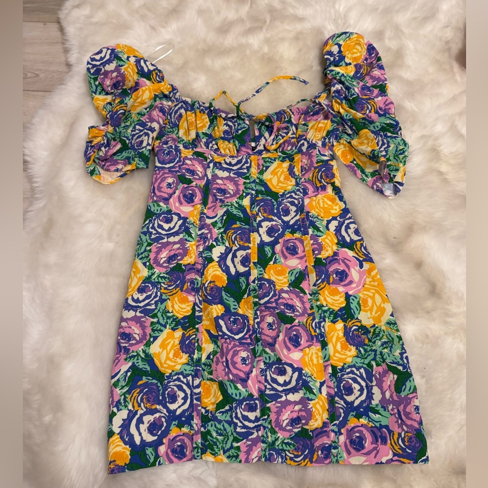 Zara Jacquard Floral Dress